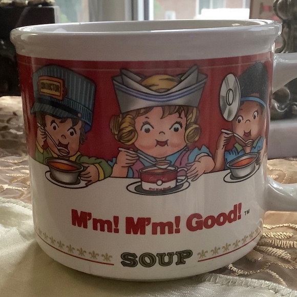 Vintage 1993 Campbell's Soup Mm Mm Good Soup 14oz Cup Bowl Coffee Mug - Picture 2 of 4
